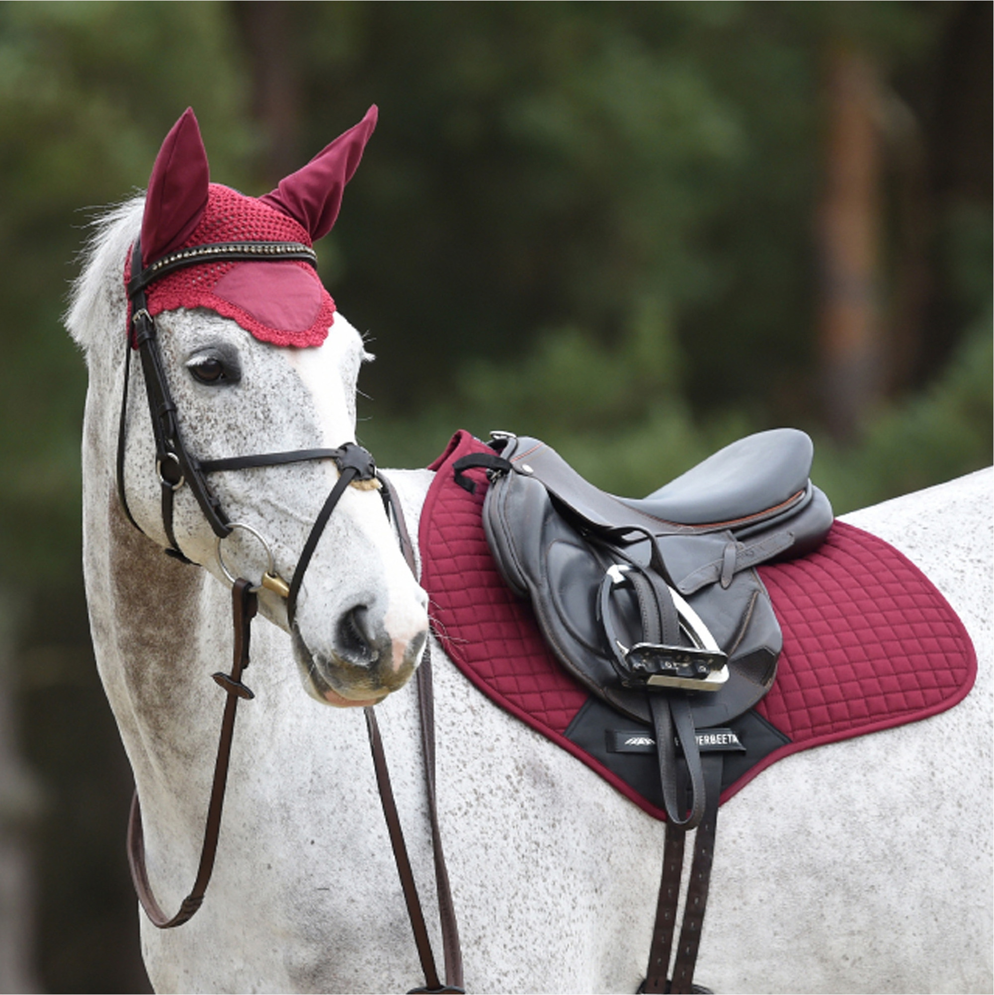 Weatherbeeta Prime Ear Bonnet - Maroon